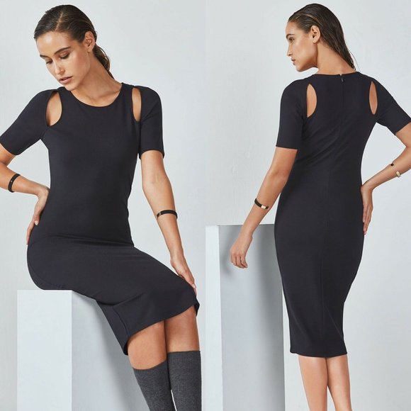Fabletics Dresses & Skirts - Fabletics Black Eva Midi Dress XL